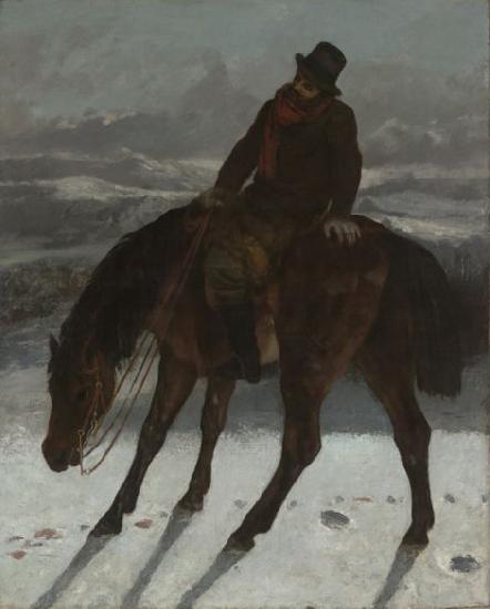 Gustave Courbet Hunter on Horseback oil painting image